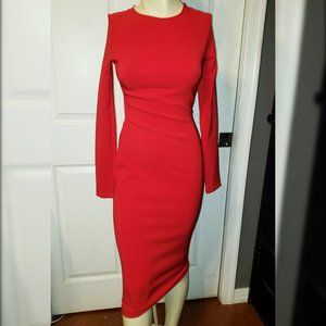 Sexy Red Fitted Open Tie Back Dress by Windsor, S